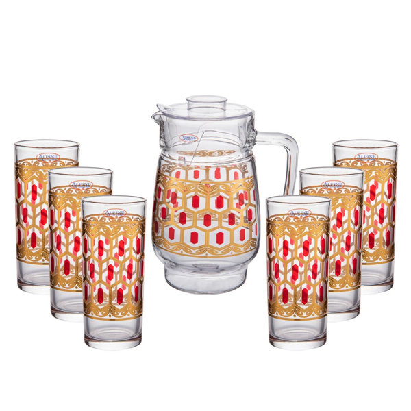 Alpine Cuisine Glass 7 Piece Pitcher Set Wayfair Canada